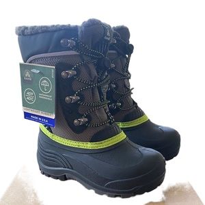 Kamik Toddler Boy Size 9 Logan Charcoal Gray Winter Snow Boots